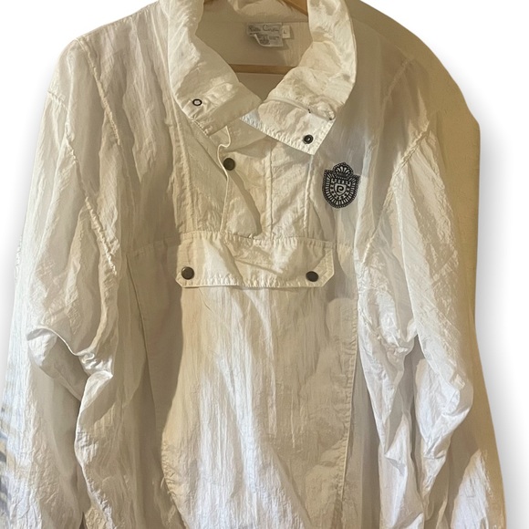 Vintage 1980s Pierre Cardin White Windbreaker - Picture 1 of 9